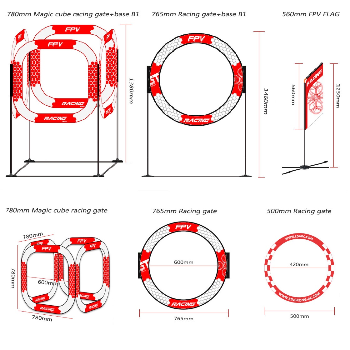ประตูสำหรับฝึกบินโดรน FPV Raci - Drone Racing Gate บทวิจารณ์และราคา
